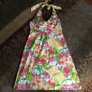Lilly Pulitzer floral print halter - bright colors